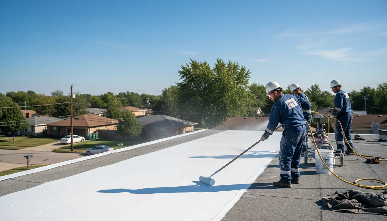 Commercial roof coating in Vance, MS near me